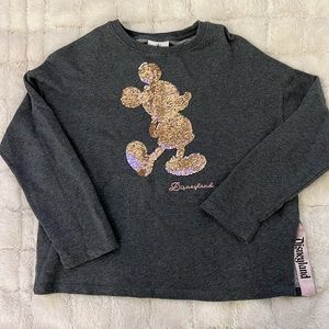 Disney sweater pink sequin Mickey xs